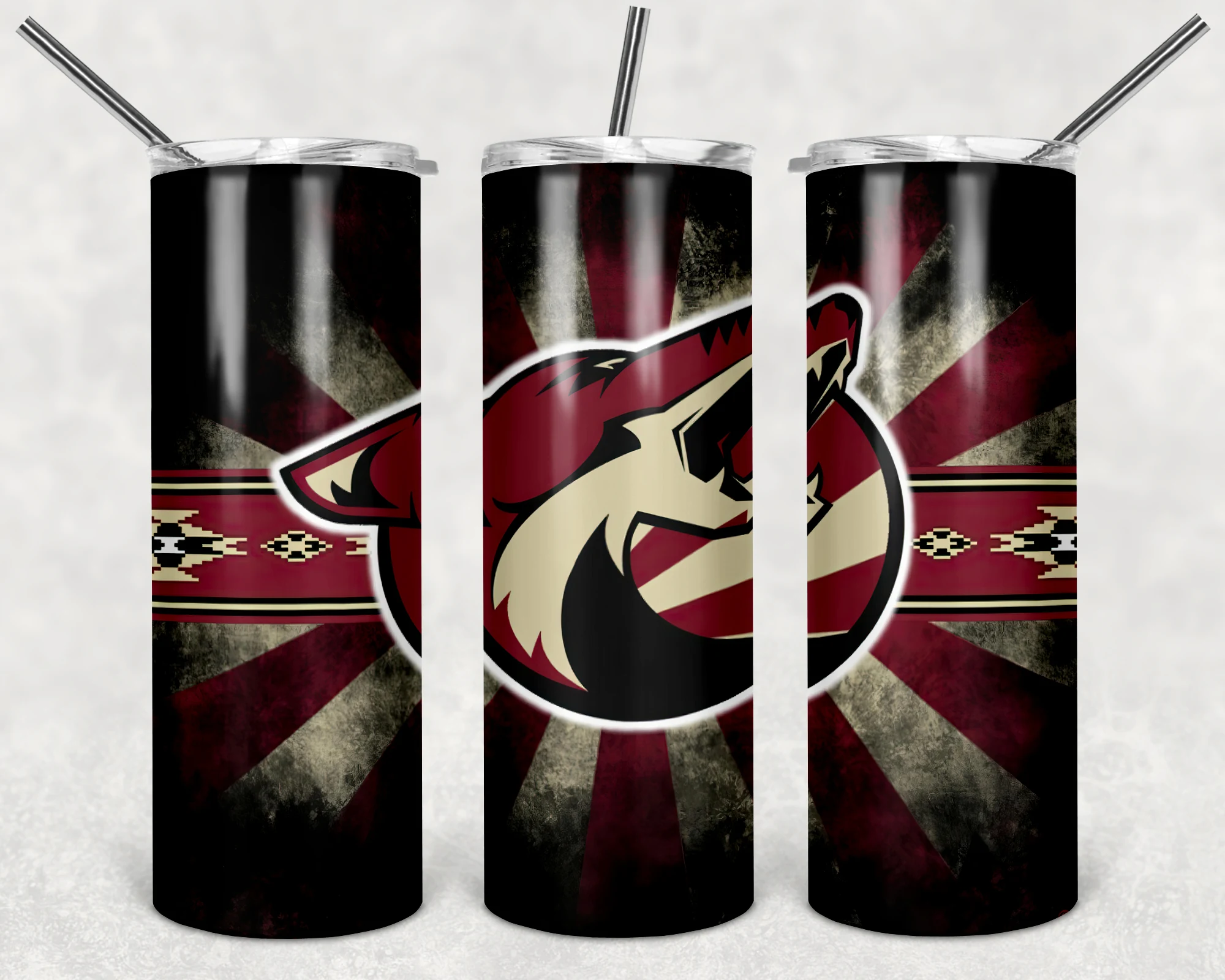 Arizona Coyotes 20 oz tumbler sublimation wrap