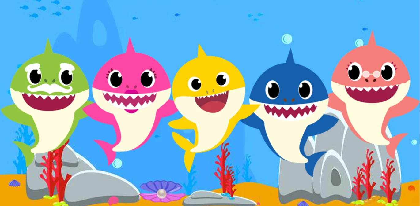 Baby Shark Family Sippy Cup Design 12 oz sippy cup sublimation wrap