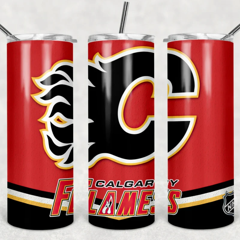 Calgary Flames 20 oz tumbler sublimation wrap
