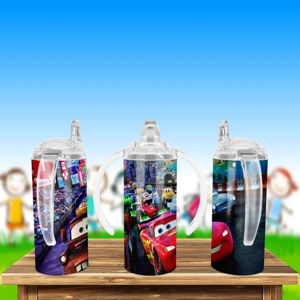 Cars World Grand Prix Sippy Cup Design 12 oz sippy cup sublimation wrap