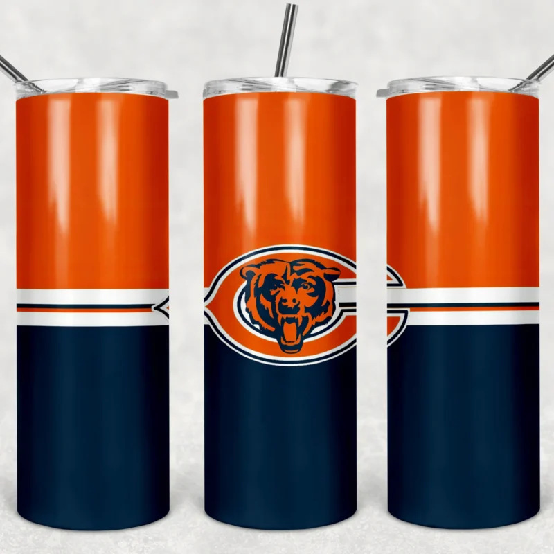 Chicago Bears 20 oz tumbler sublimation wrap