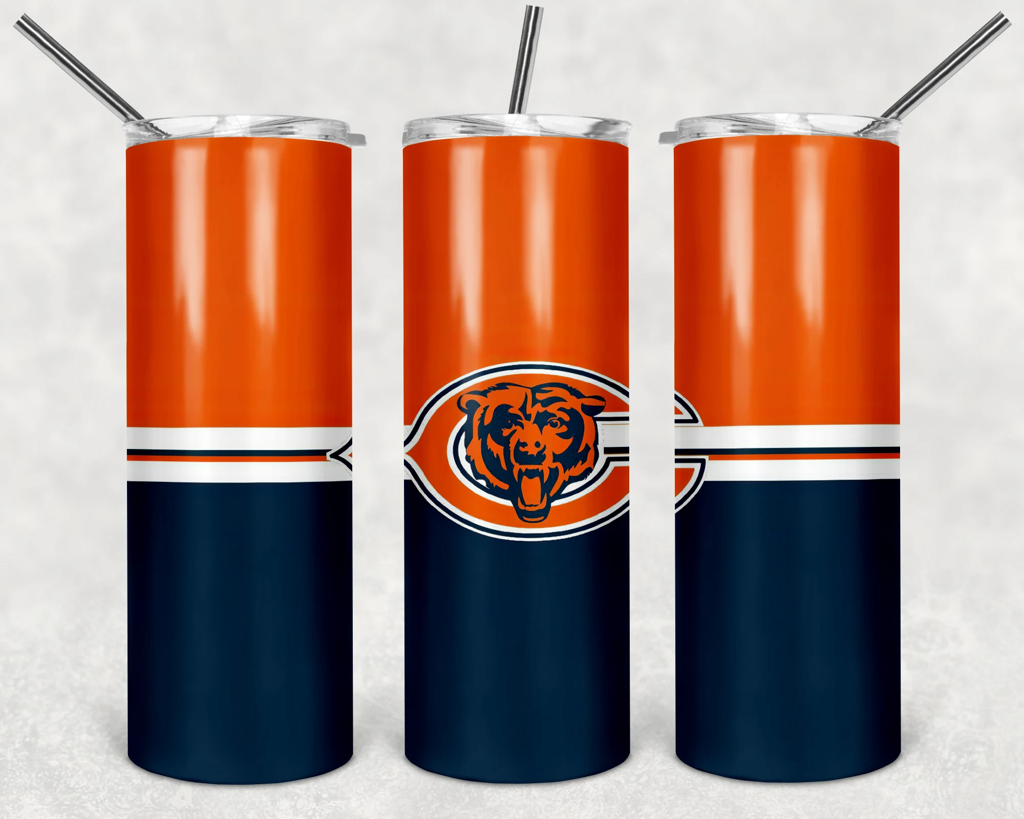 Chicago Bears 20 oz tumbler sublimation wrap