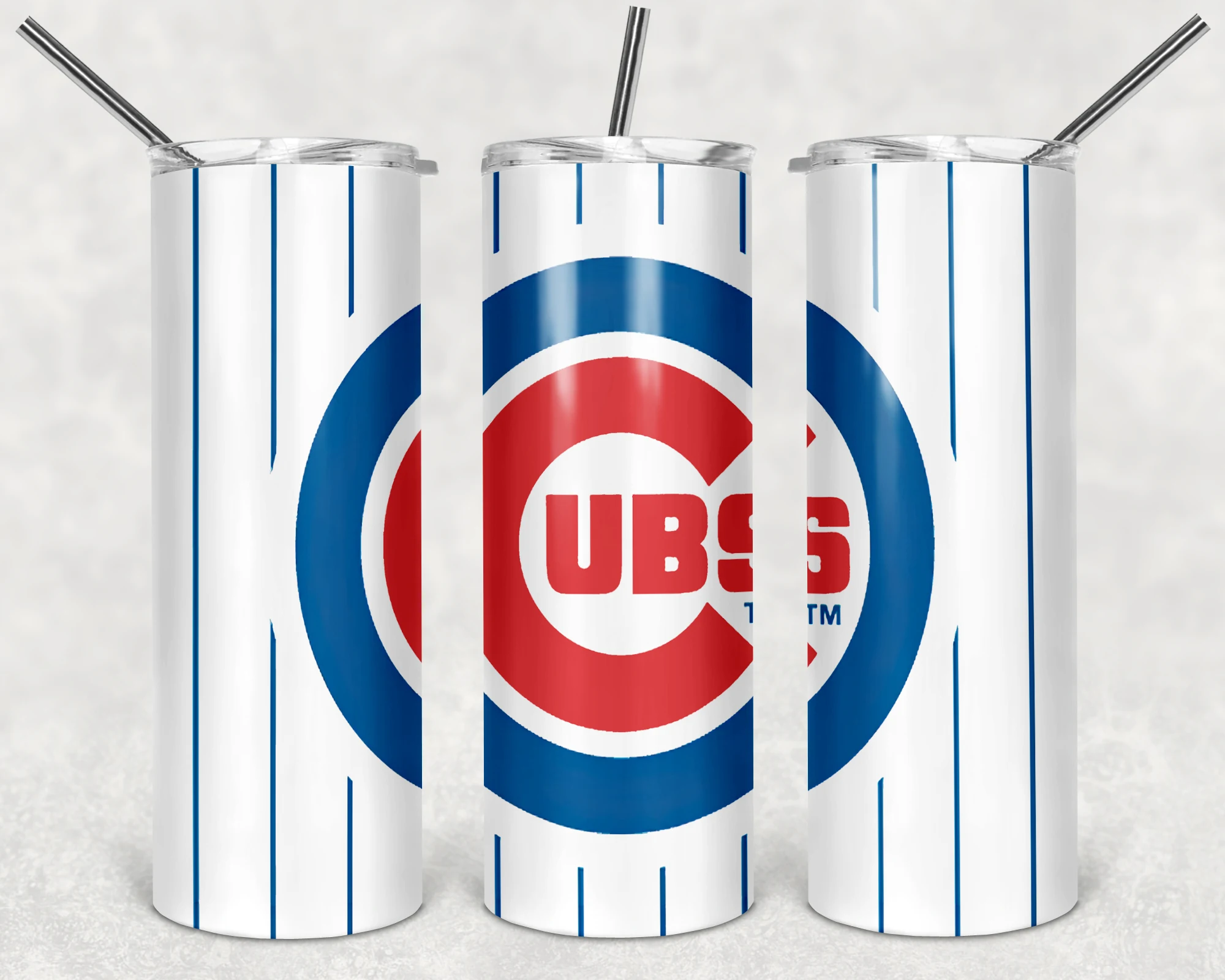 Chicago Cubs 20 oz tumbler sublimation wrap