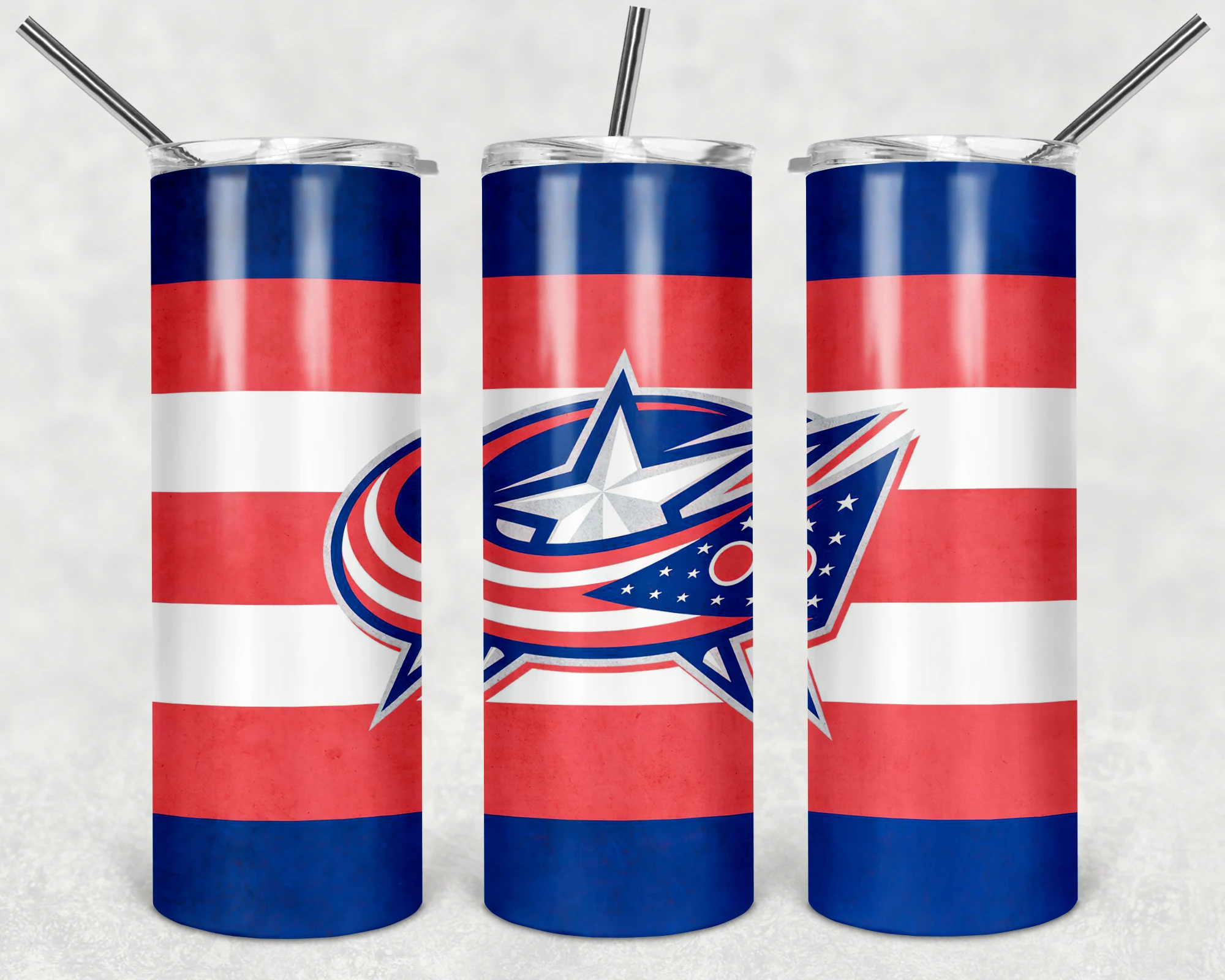 Columbus Blue Jackets 20 oz tumbler sublimation wrap