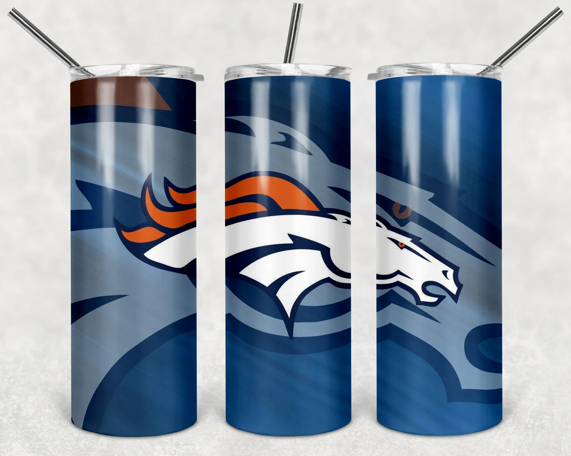 Denver Broncos 20 oz tumbler sublimation wrap