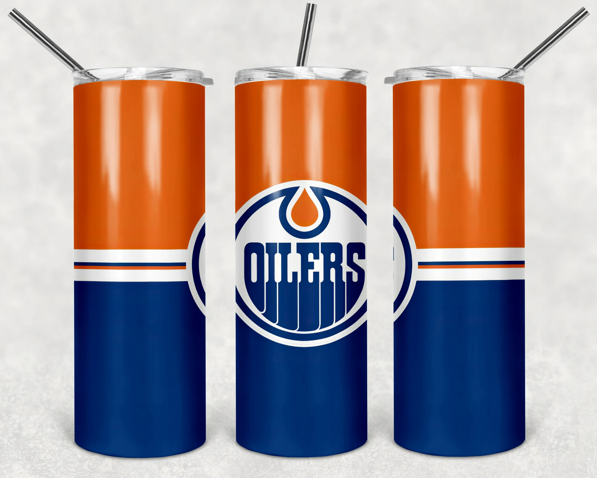 Edmonton Oilers 20 oz tumbler sublimation wrap