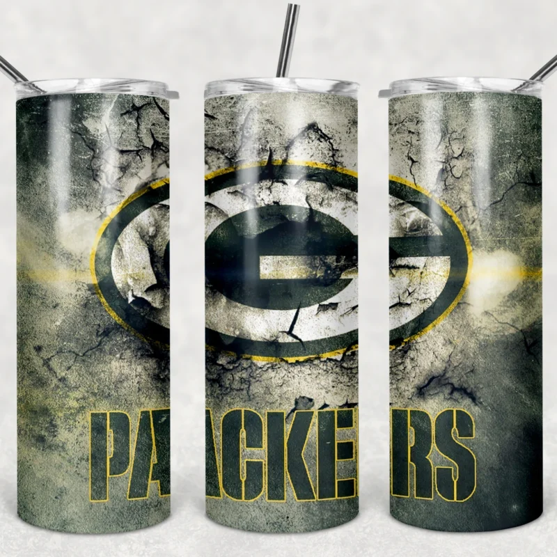 Green Bay Packers 20 oz tumbler sublimation wrap