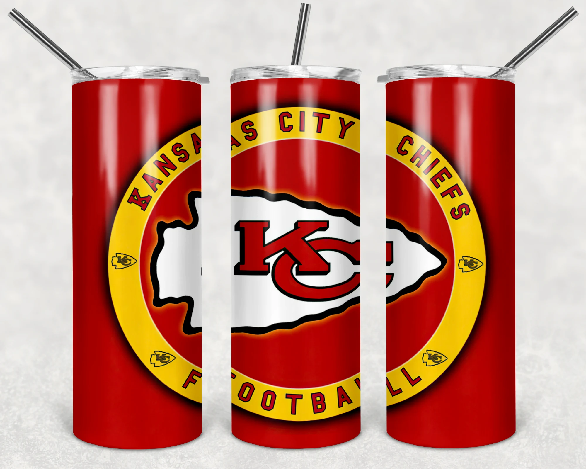 Kansas City Chiefs 20 oz tumbler sublimation wrap