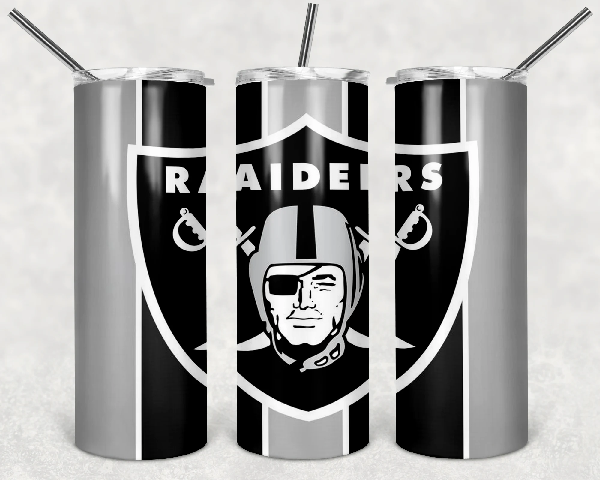Las Vegas Raiders 20 oz tumbler sublimation wrap