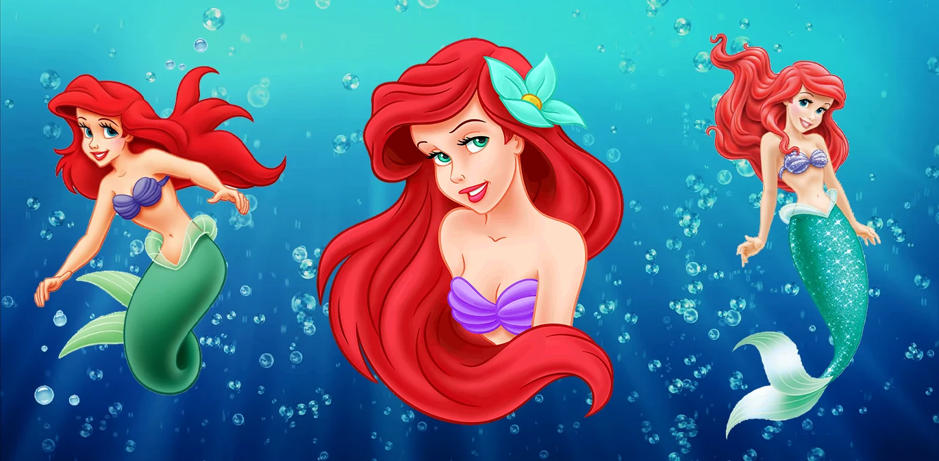 Little Mermaid Ariel Underwater Sippy Cup Design 12 oz sippy cup sublimation wrap