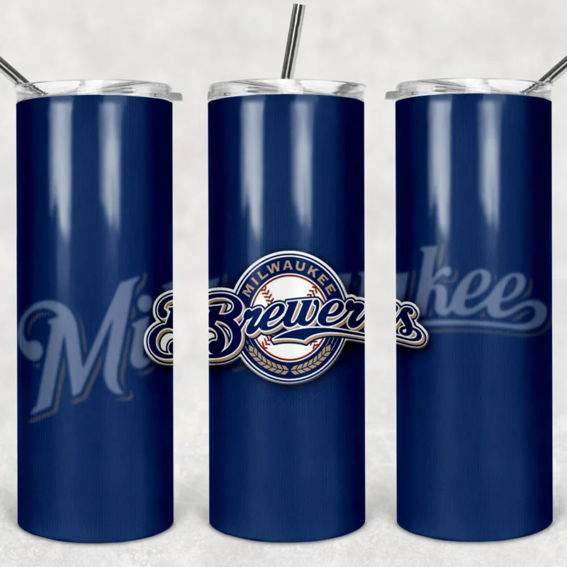 Milwaukee Brewers 20 oz tumbler sublimation wrap