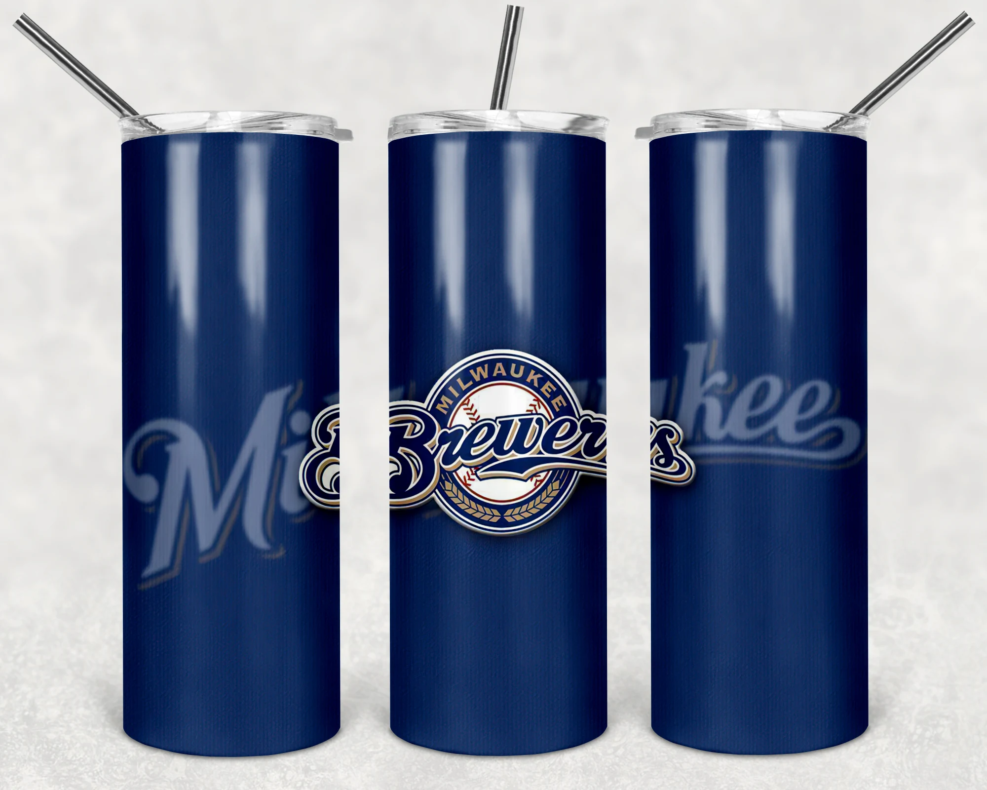 Milwaukee Brewers 20 oz tumbler sublimation wrap