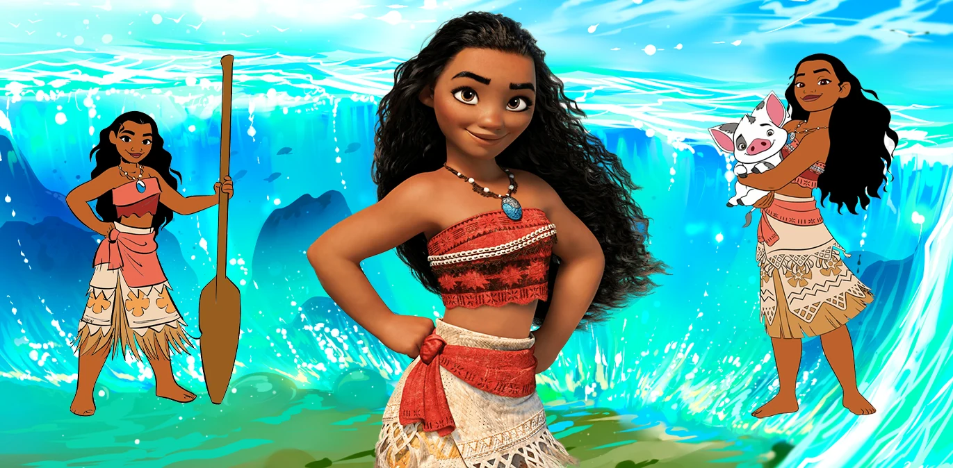 Moana and Pua Sippy Cup Design 12 oz sippy cup sublimation wrap