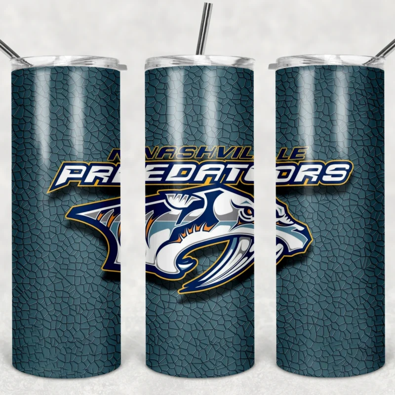 Nashville Predators 20 oz tumbler sublimation wrap