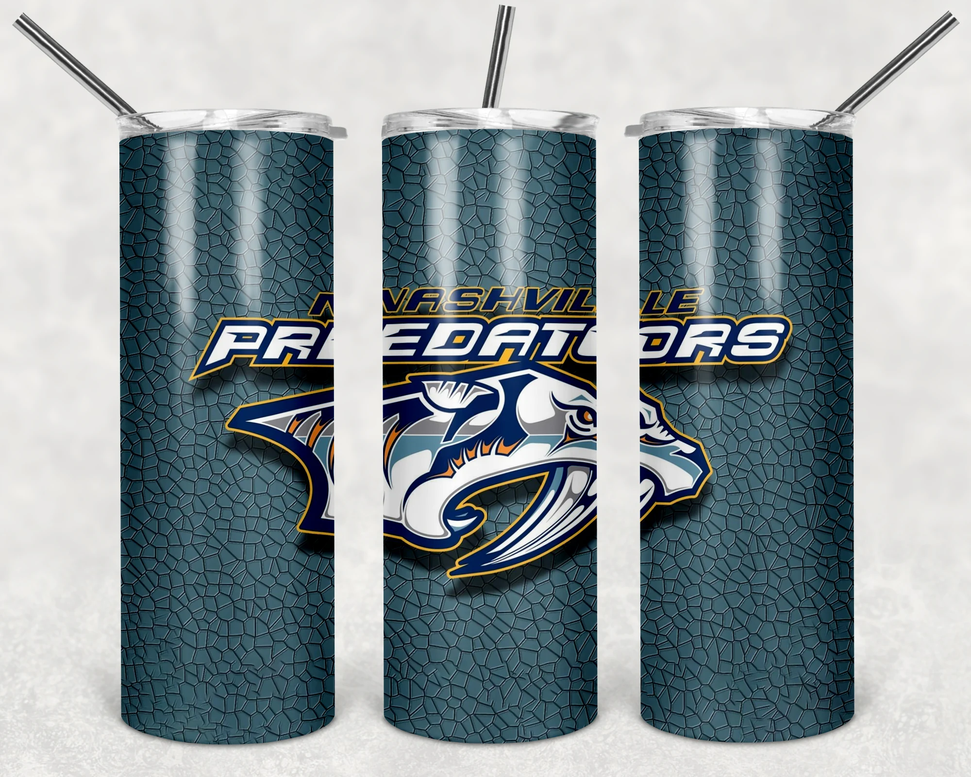 Nashville Predators 20 oz tumbler sublimation wrap
