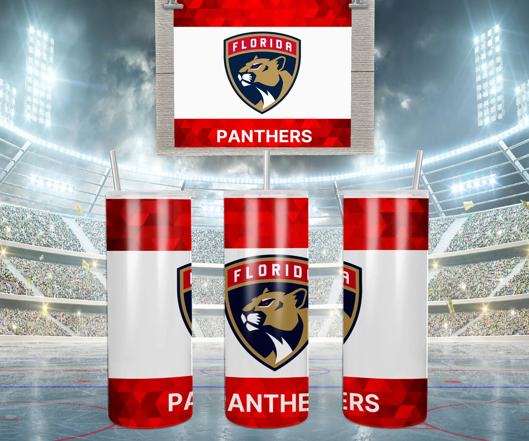 Panthers 20 oz tumbler sublimation wrap