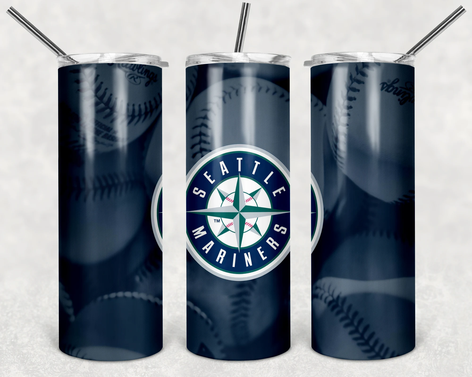Seattle Mariners 20 oz tumbler sublimation wrap