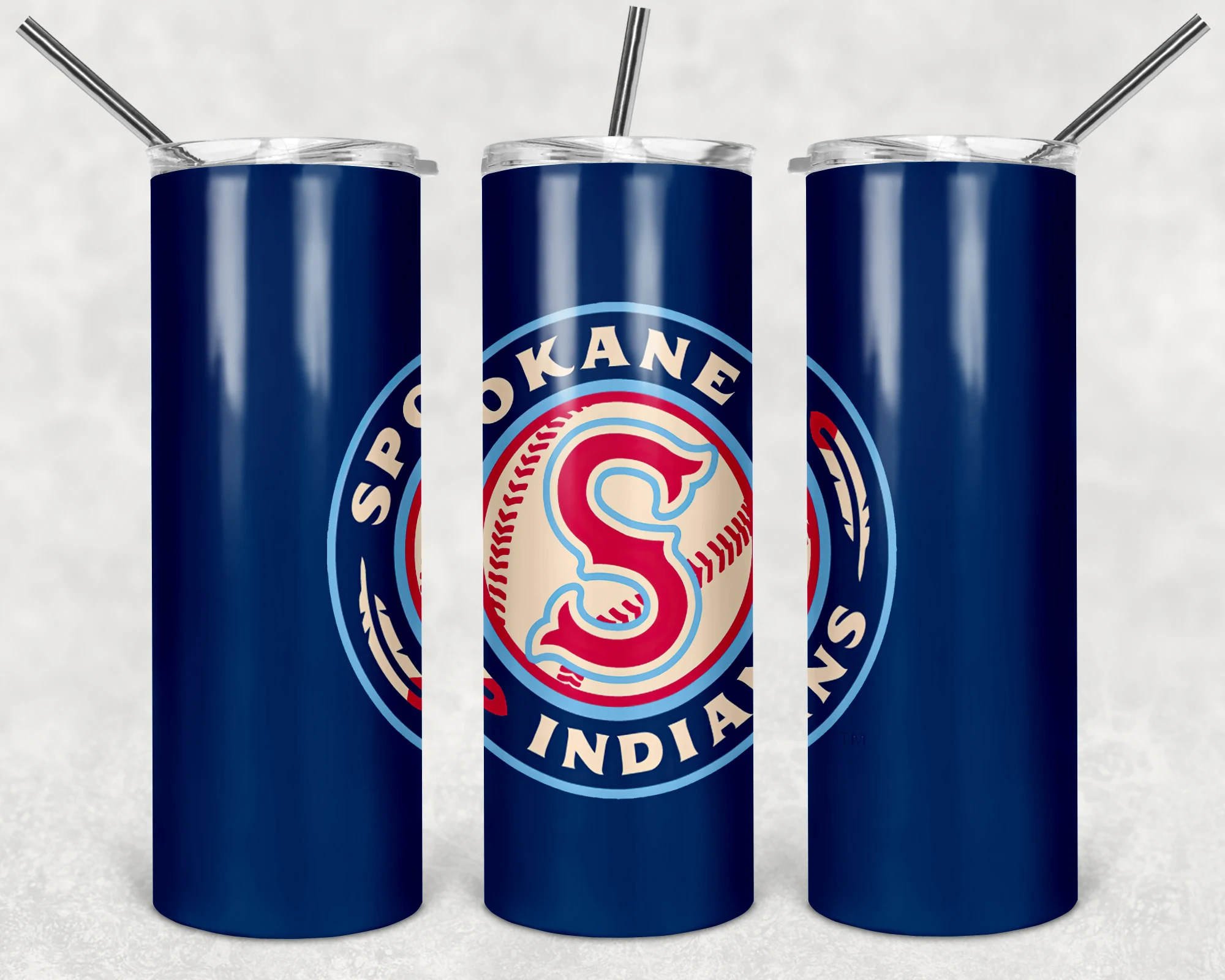 Spokane Indians 20 oz tumbler sublimation wrap