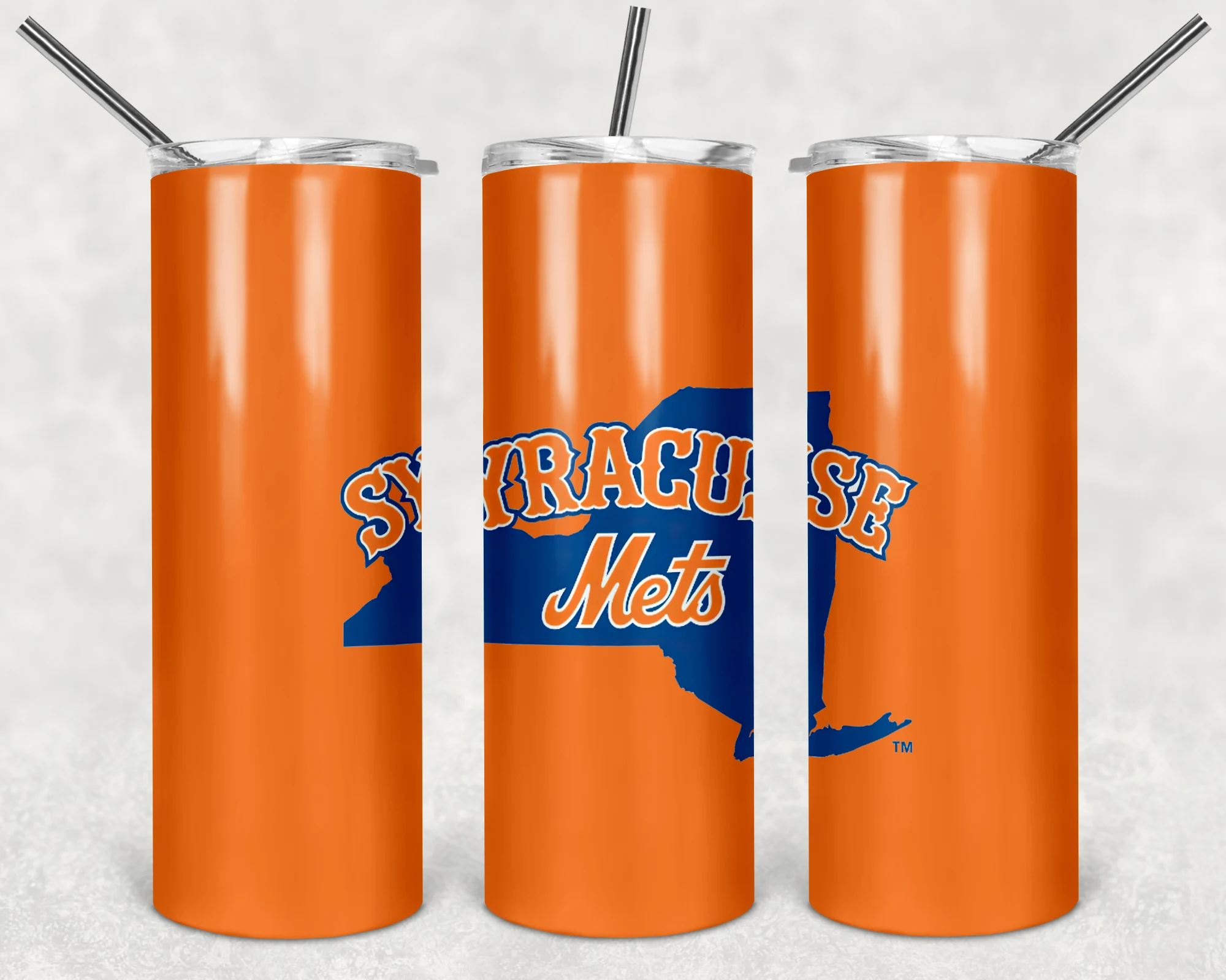 Syracuse Mets 20 oz tumbler sublimation wrap