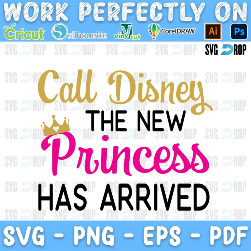 Call Disney The New Princess SVG cut file
