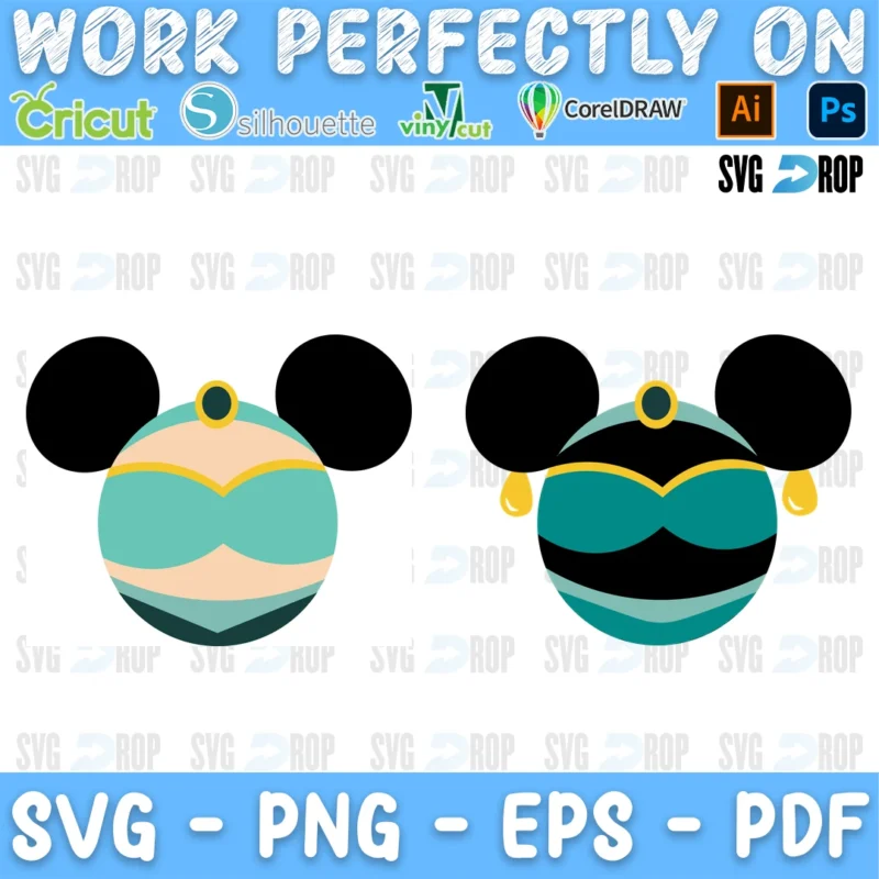 Jasmine Ears SVG cut file