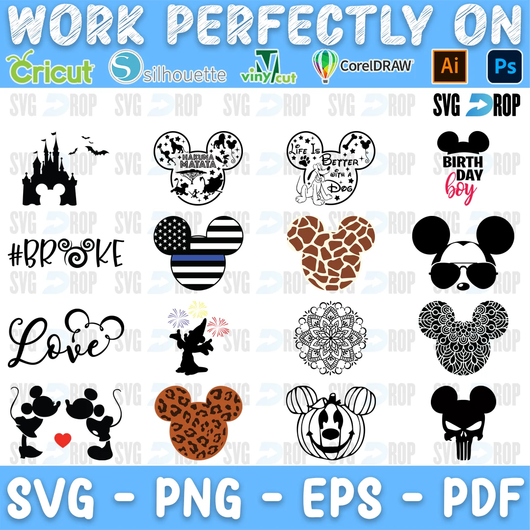 Mickey Mouse Bundle SVG