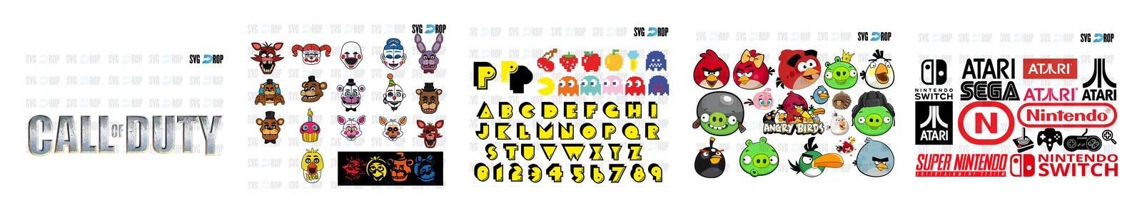 Call of Duty SVG and PNG cut file designs from SVG DROP