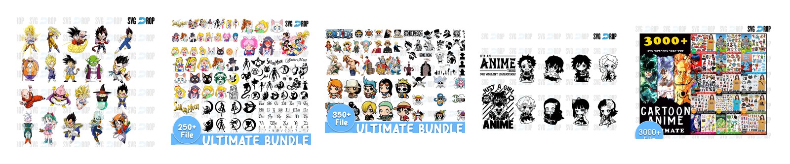Dragon Ball Z SVG and PNG cut file designs from SVG DROP