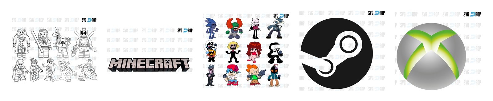 Game SVG and PNG cut file designs from SVG DROP
