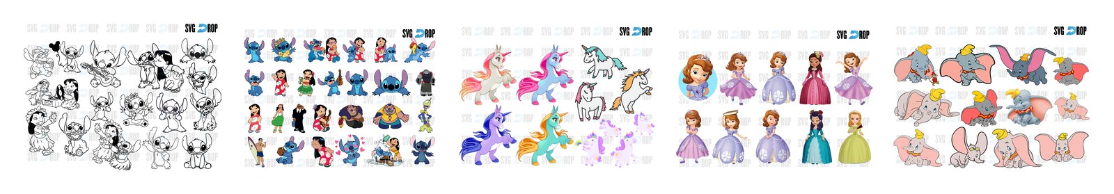 Lilo And Stitch SVG and PNG cut file designs from SVG DROP