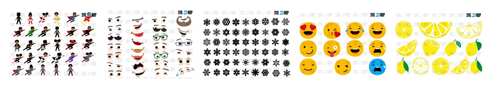 Mixed SVG and PNG cut file designs from SVG DROP