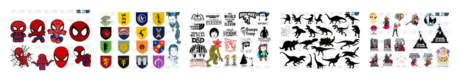 Movie SVG and PNG cut file designs from SVG DROP