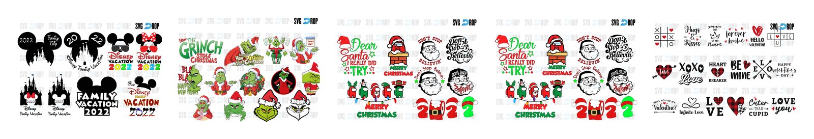 New Year SVG and PNG cut file designs from SVG DROP