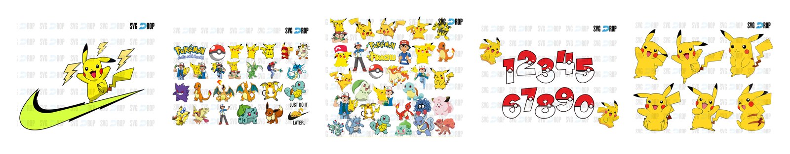 Pokemon SVG and PNG cut file designs from SVG DROP