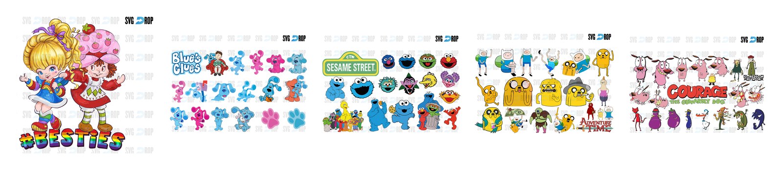 Rainbow Brite SVG and PNG cut file designs from SVG DROP