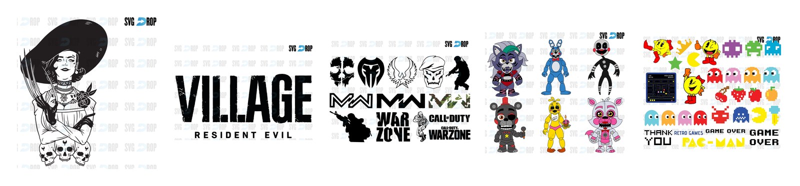 Resident Evil SVG and PNG cut file designs from SVG DROP