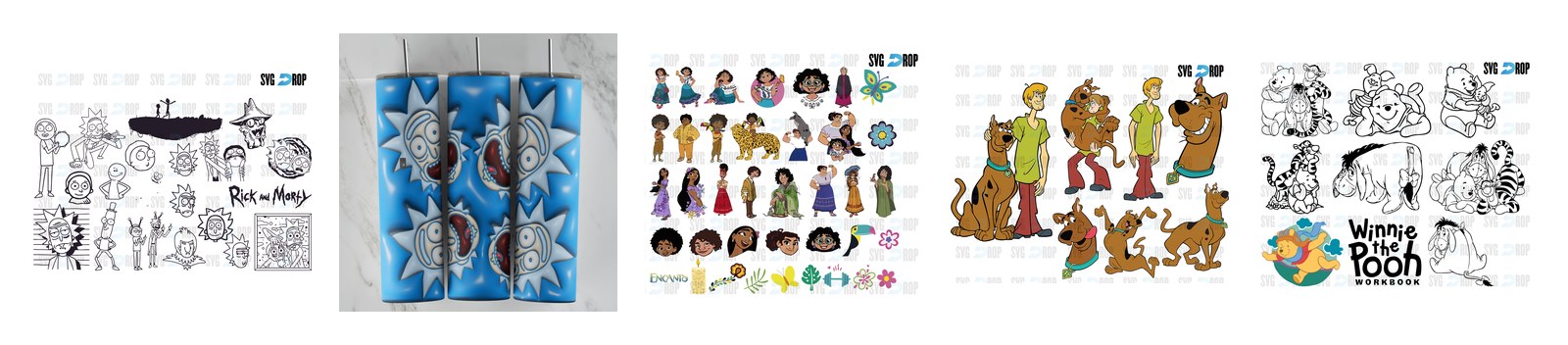 Rick and Morty SVG and PNG cut file designs from SVG DROP