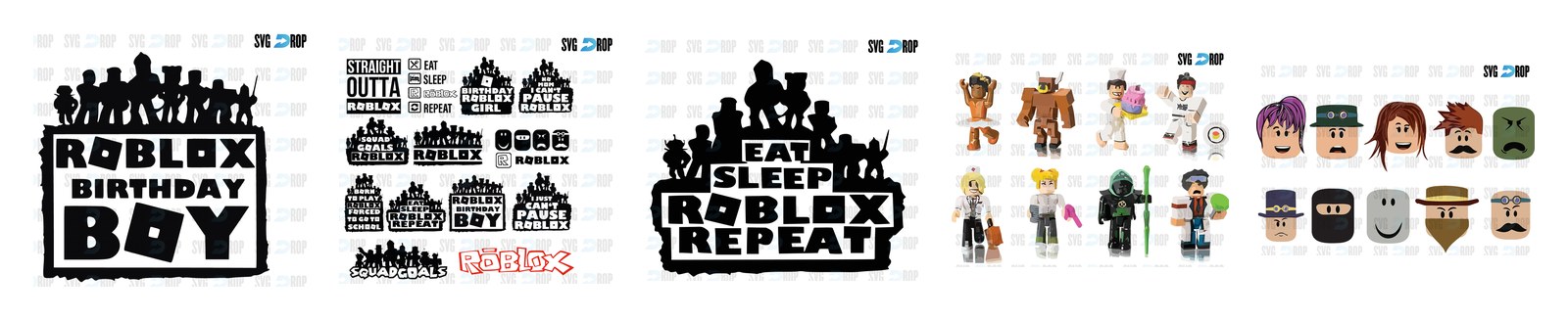 Roblox SVG and PNG cut file designs from SVG DROP
