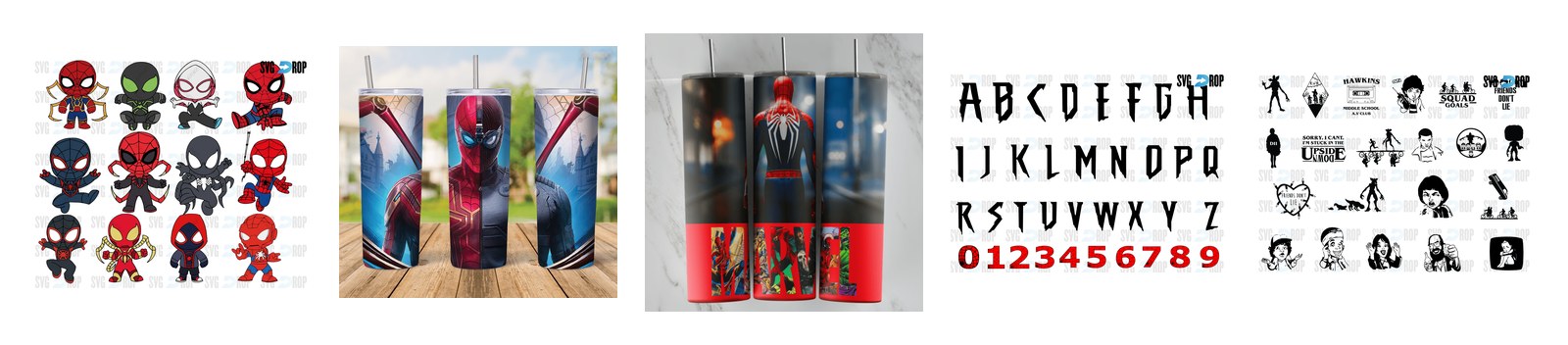 Spiderman SVG and PNG cut file designs from SVG DROP