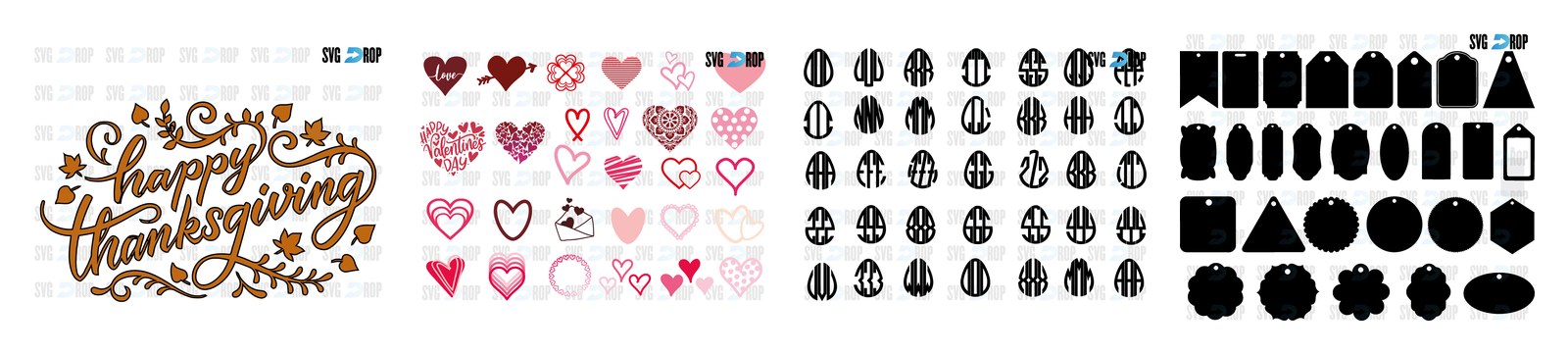Thanks Giving SVG and PNG cut file designs from SVG DROP