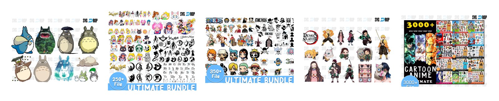 Totoro-Susuwatari SVG and PNG cut file designs from SVG DROP