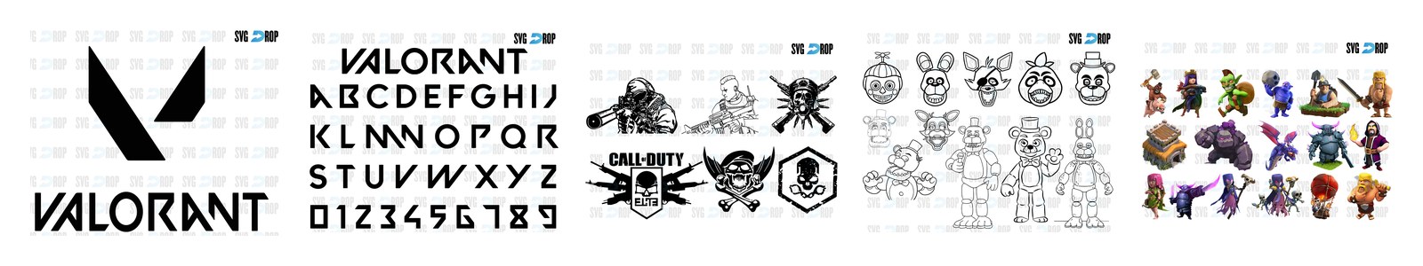 Valorant SVG and PNG cut file designs from SVG DROP